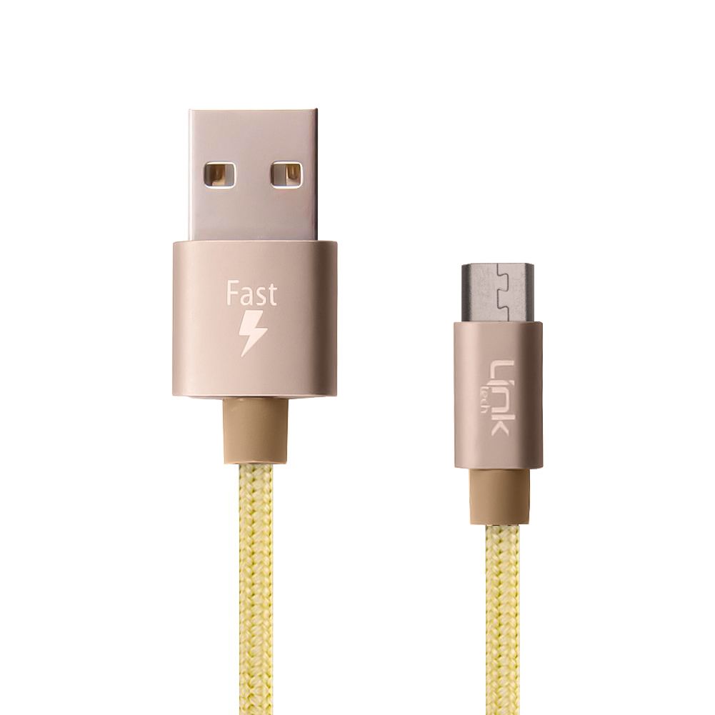 LinkTech K551 Micro USB Örgü Metal Başlı 1mt Şarj ve Data Kablosu