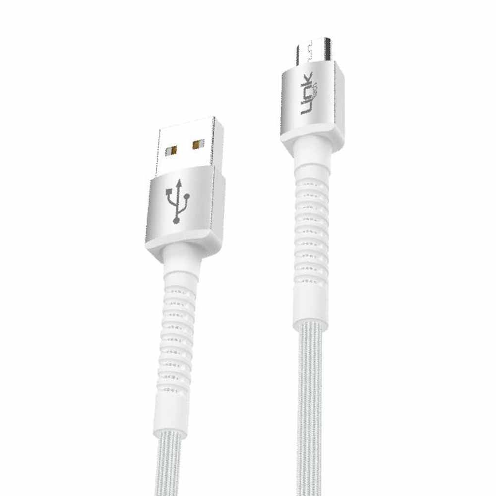 LinkTech K551 Micro USB Metal Başlı Data/Şarj Kablosu 3A 1mt