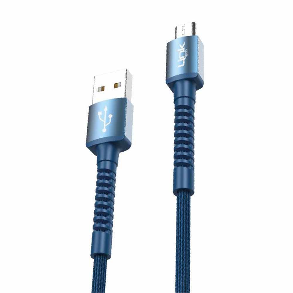 LinkTech K551 Micro USB Metal Başlı Data/Şarj Kablosu 3A 1mt