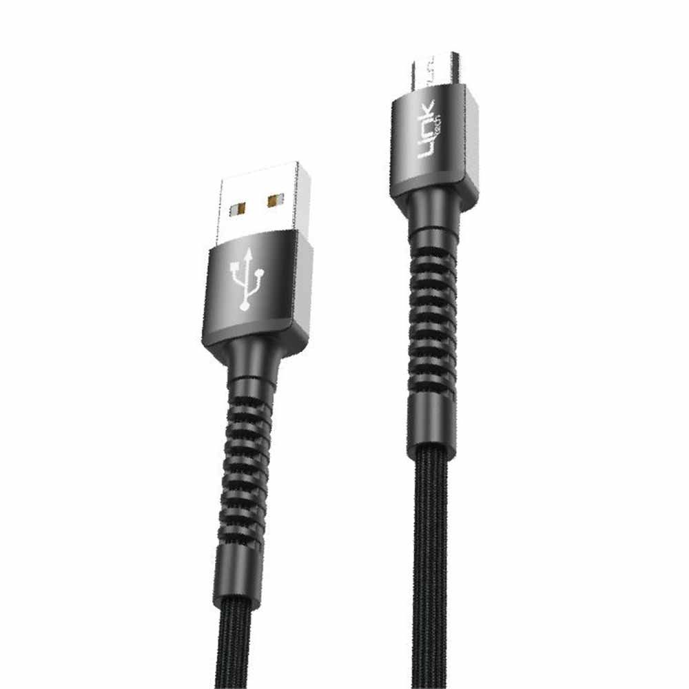 LinkTech K551 Micro USB Metal Başlı Data/Şarj Kablosu 3A 1mt