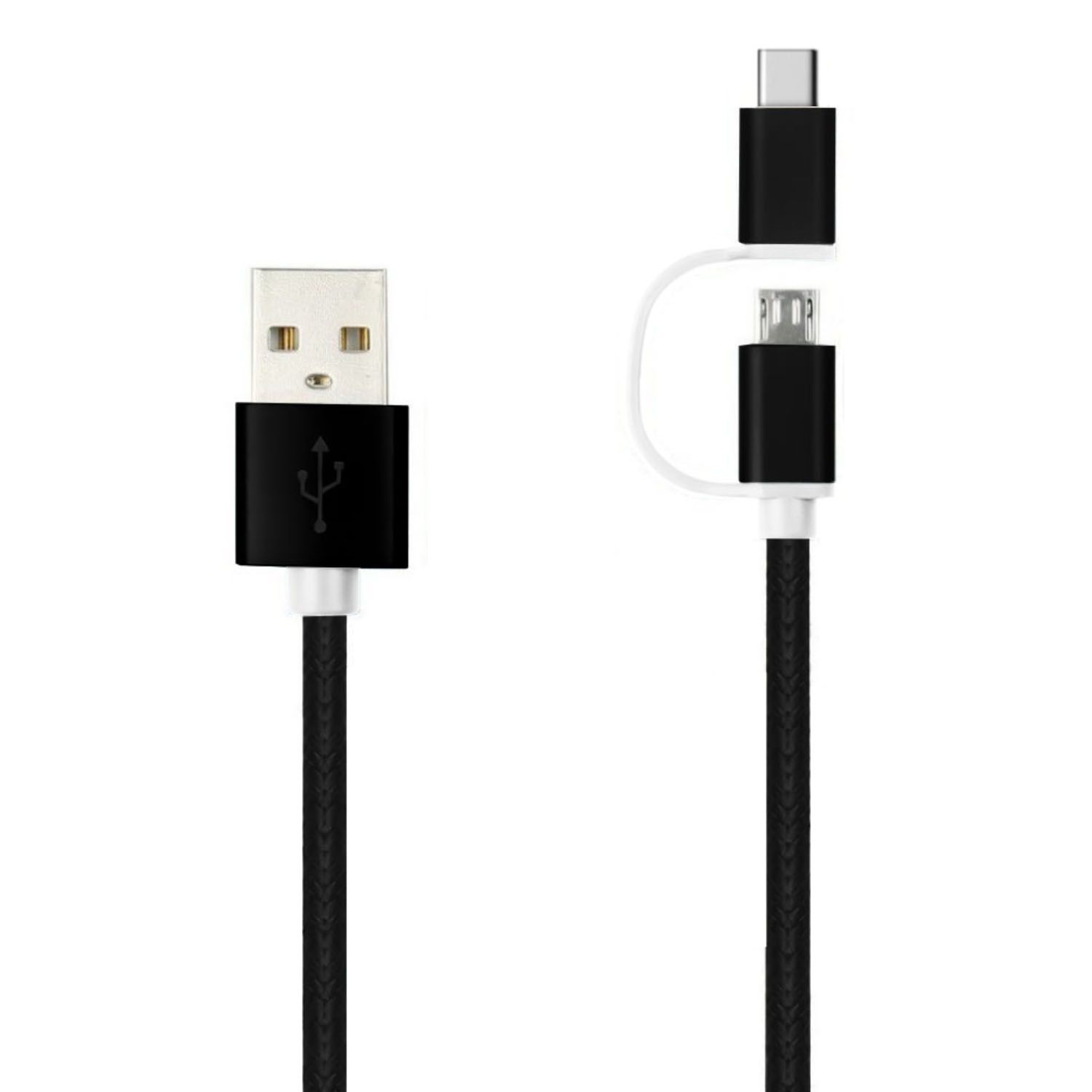 LinkTech K556 2in1 Micro USB + Type-C 1.2mt Şarj ve Data Kablosu