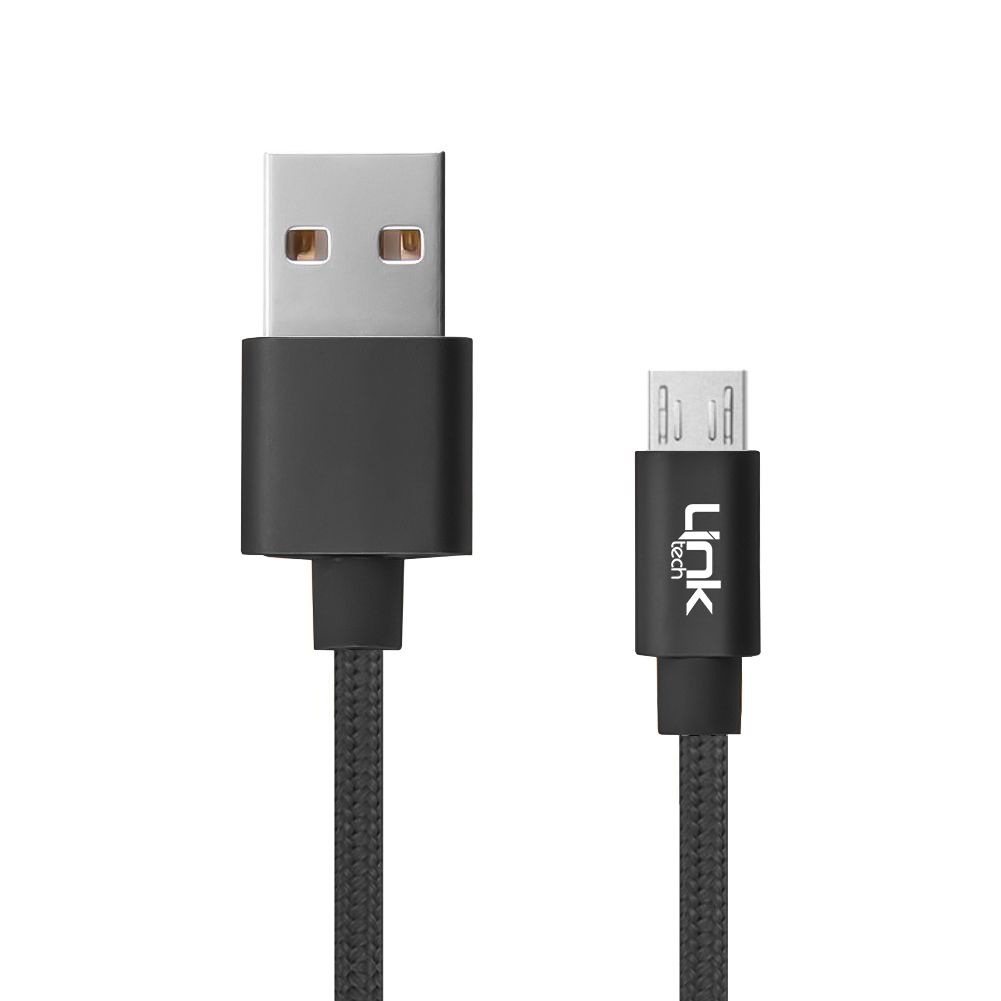 LinkTech K570 Micro USB Örgü Metal Başlı 2mt Şarj ve Data Kablosu