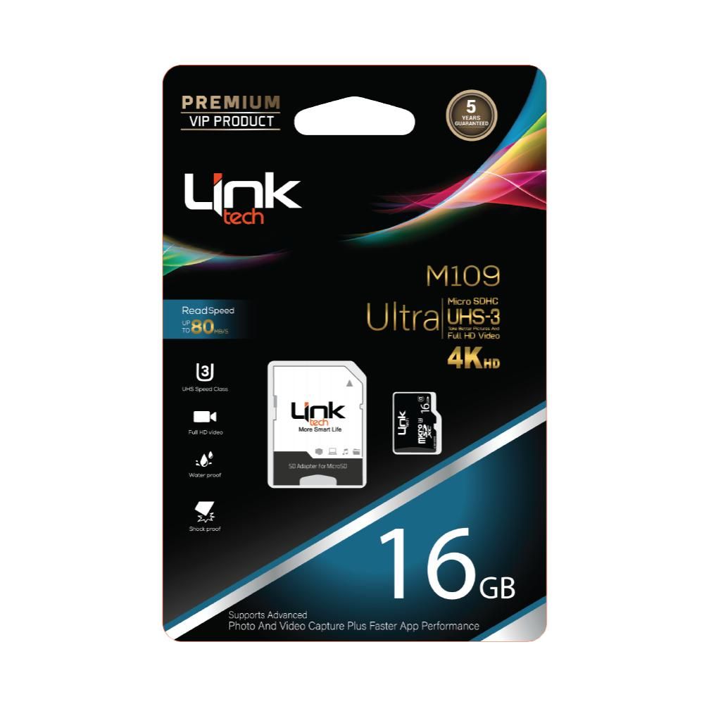 Linktech M109 Premium Micro SD Ultra HC 16GB Hafıza Kartı