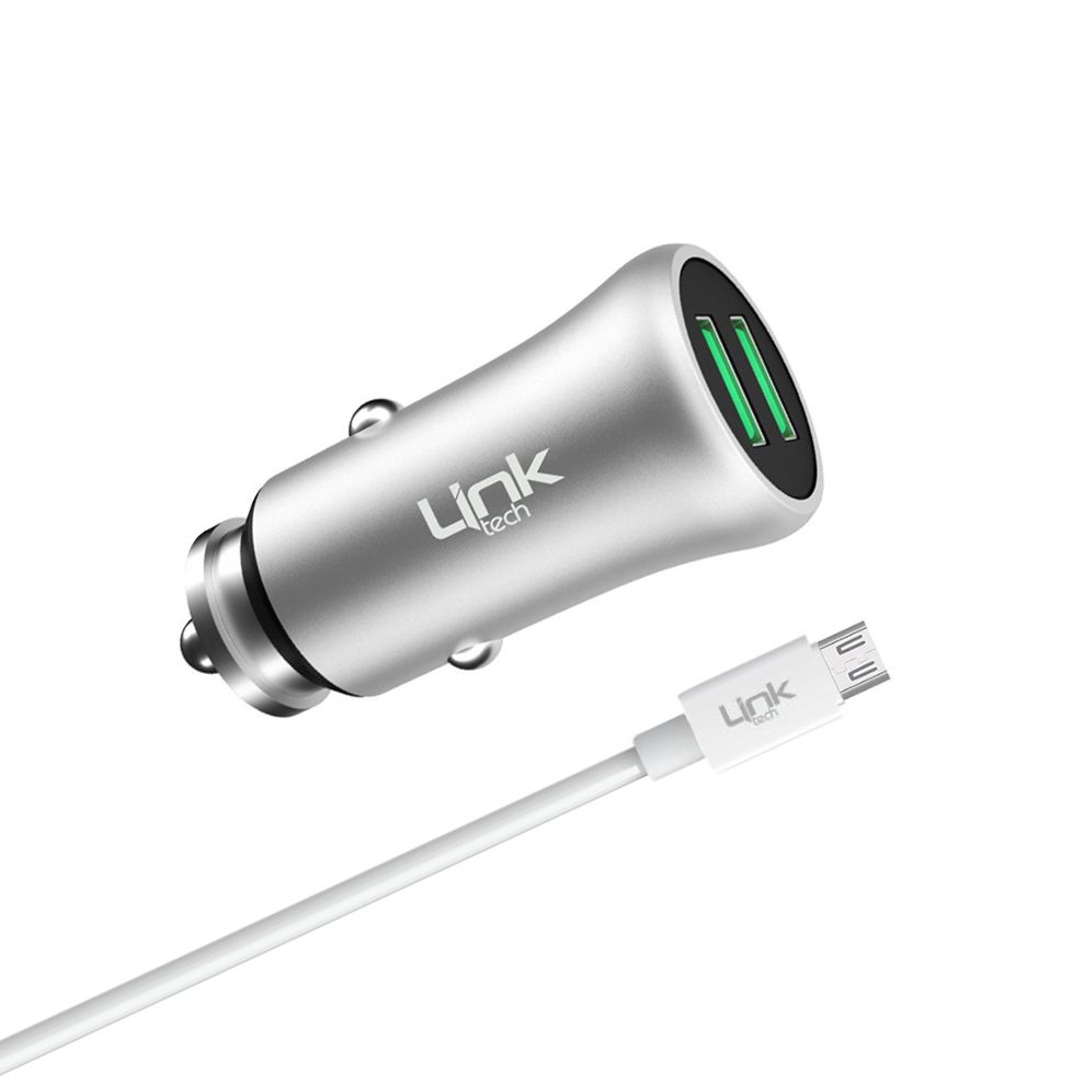 LinkTech M581 12W 2.4A Metal Araç Şarj Aleti ve Micro USB Kablo Set