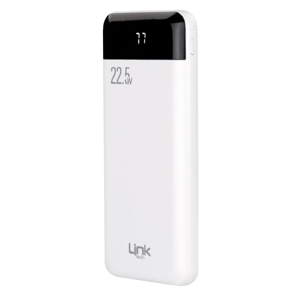 LinkTech P118 10000 mAh PD 22.5W Led Ekranlı Powerbank Beyaz