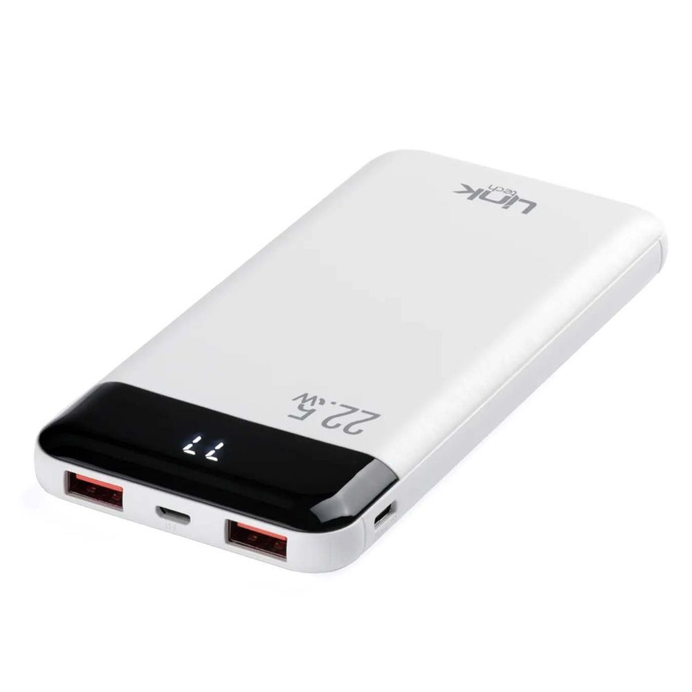 LinkTech P118 10000 mAh PD 22.5W Led Ekranlı Powerbank Beyaz