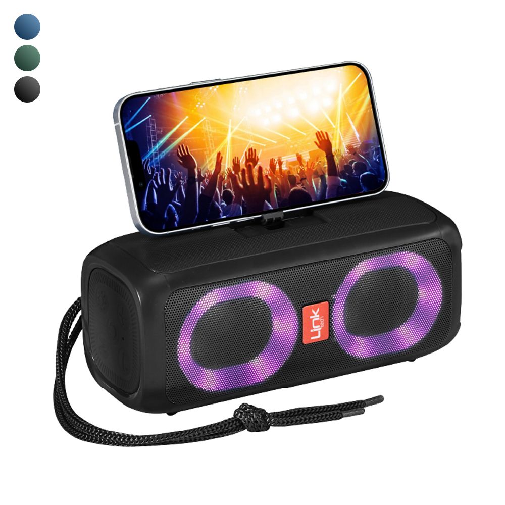 LinkTech Q218 Bluetooth Hoparlör RGB USB Aux Hafıza Kartı Stant