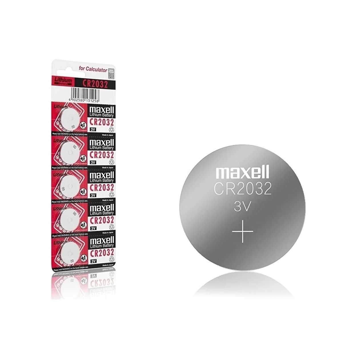 Maxell CR2032 Lithium Battery 3V Düğme Pil 5li Paket