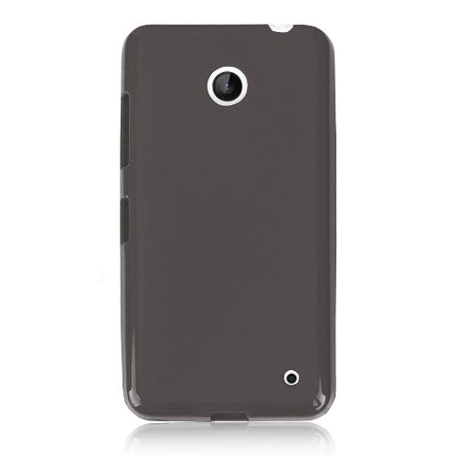 Nokia Lumia 630 Kılıf Soft Silikon Şeffaf-Siyah Arka Kapak