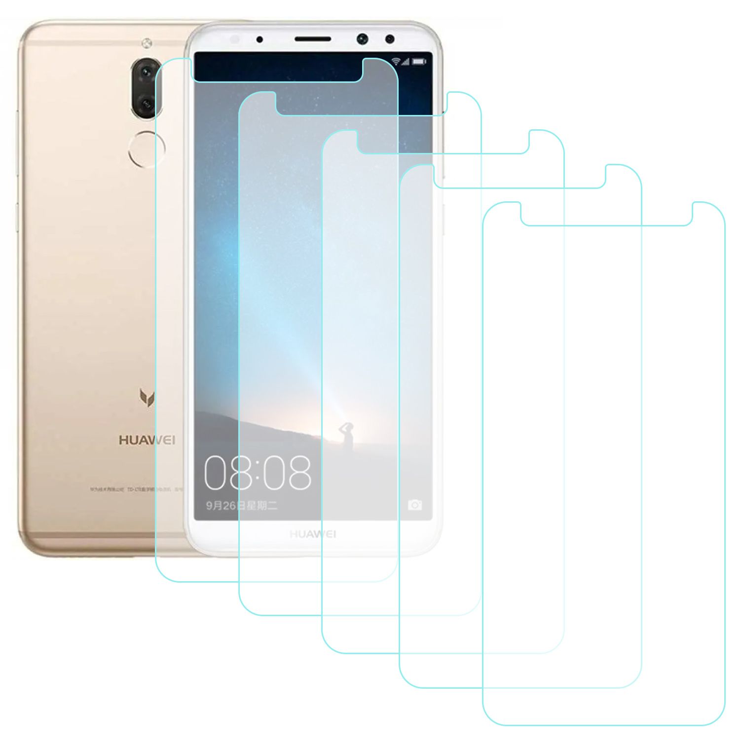 NoTech Huawei Mate 10 Lite Temperli Cam Ekran Koruyucu 5li Eko Paket