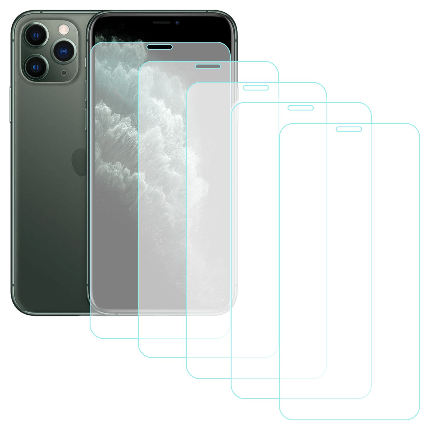 Notech iPhone 11 Pro Temperli Cam Ekran Koruyucu 5li Eko Paket