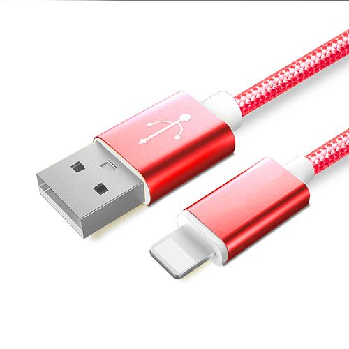 NoTech iPhone Lightning Kırılmaz USB Kablo 1.5mt Kırmızı