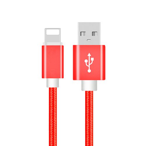 NoTech iPhone Lightning Kırılmaz USB Kablo 1.5mt Kırmızı