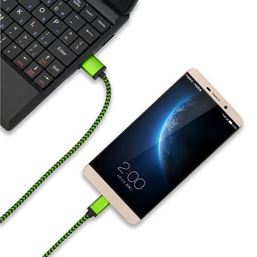 NoTech Type-C (USB-C) Kırılmaz USB Kablo 20cm Yeşil