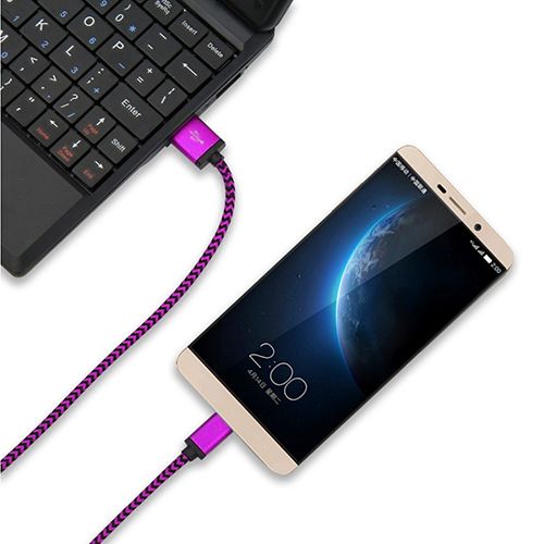 NoTech Type-C (USB-C) Kırılmaz USB Kablo 20cm Pembe