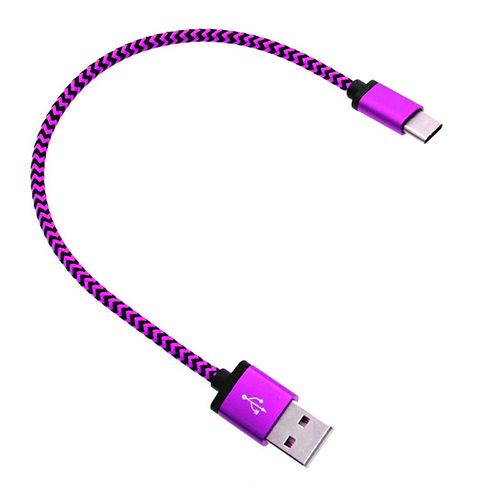 NoTech Type-C (USB-C) Kırılmaz USB Kablo 20cm Pembe