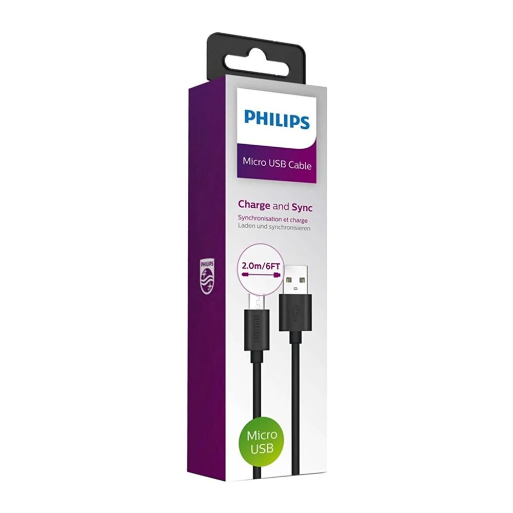 Philips DLC3106U/00 Micro USB Data ve Şarj Kablosu 2 Metre