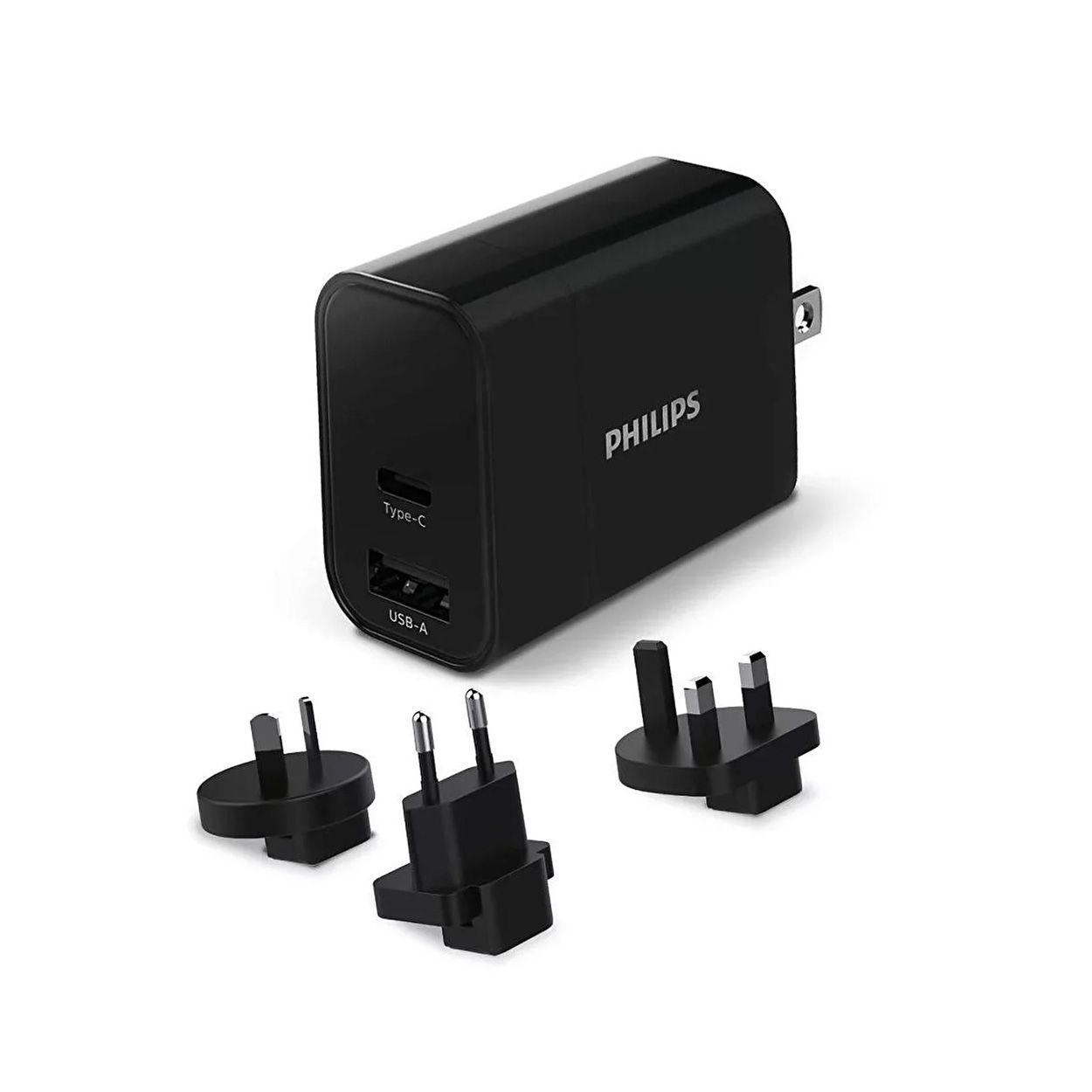 Philips DLP2621T 30W USB-A + Type-C Şarj Adaptörü Siyah