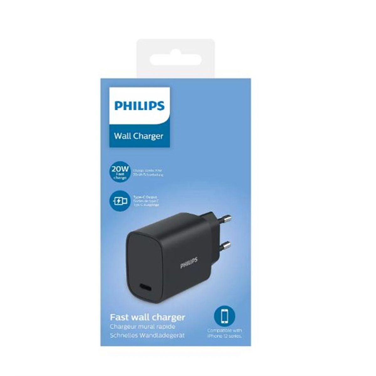 Philips DLP4329CB/12 20W Type-C Şarj Adaptörü Siyah