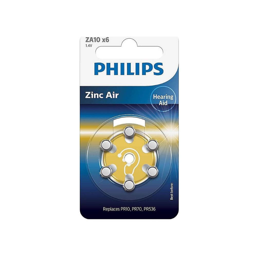 Philips ZA10 x6 PR70 İşitme Cihazı 1.4V Pil 6lı Paket 10 Numara