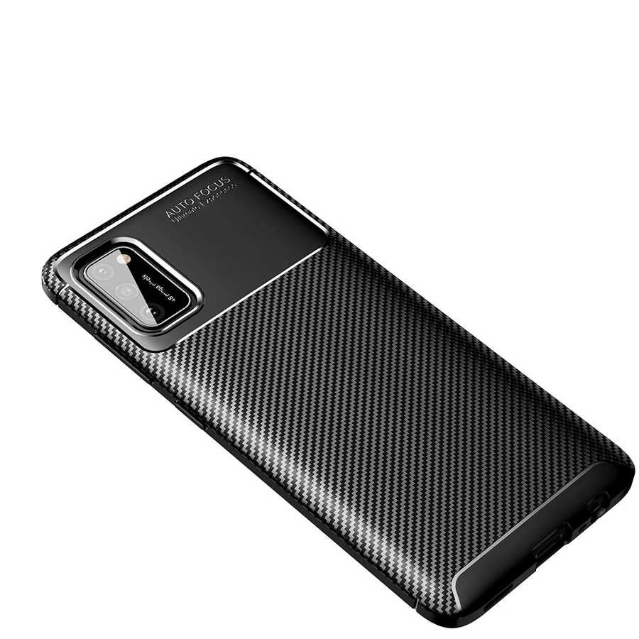 Samsung Galaxy A02s (A025) Kılıf Focus Carbon Desen Silikon Arka Kapak