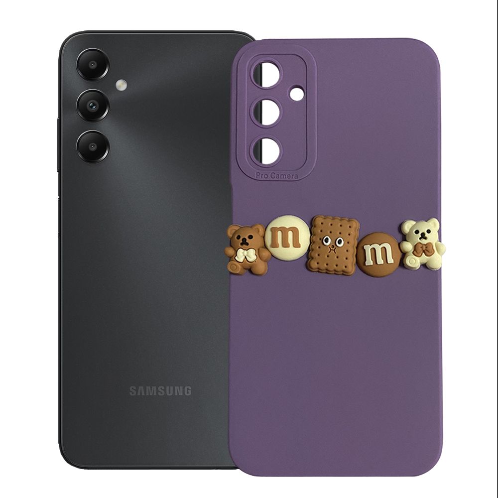 Samsung Galaxy A05s Kılıf 3D M Bear Kamera Korumalı Silikon Kapak