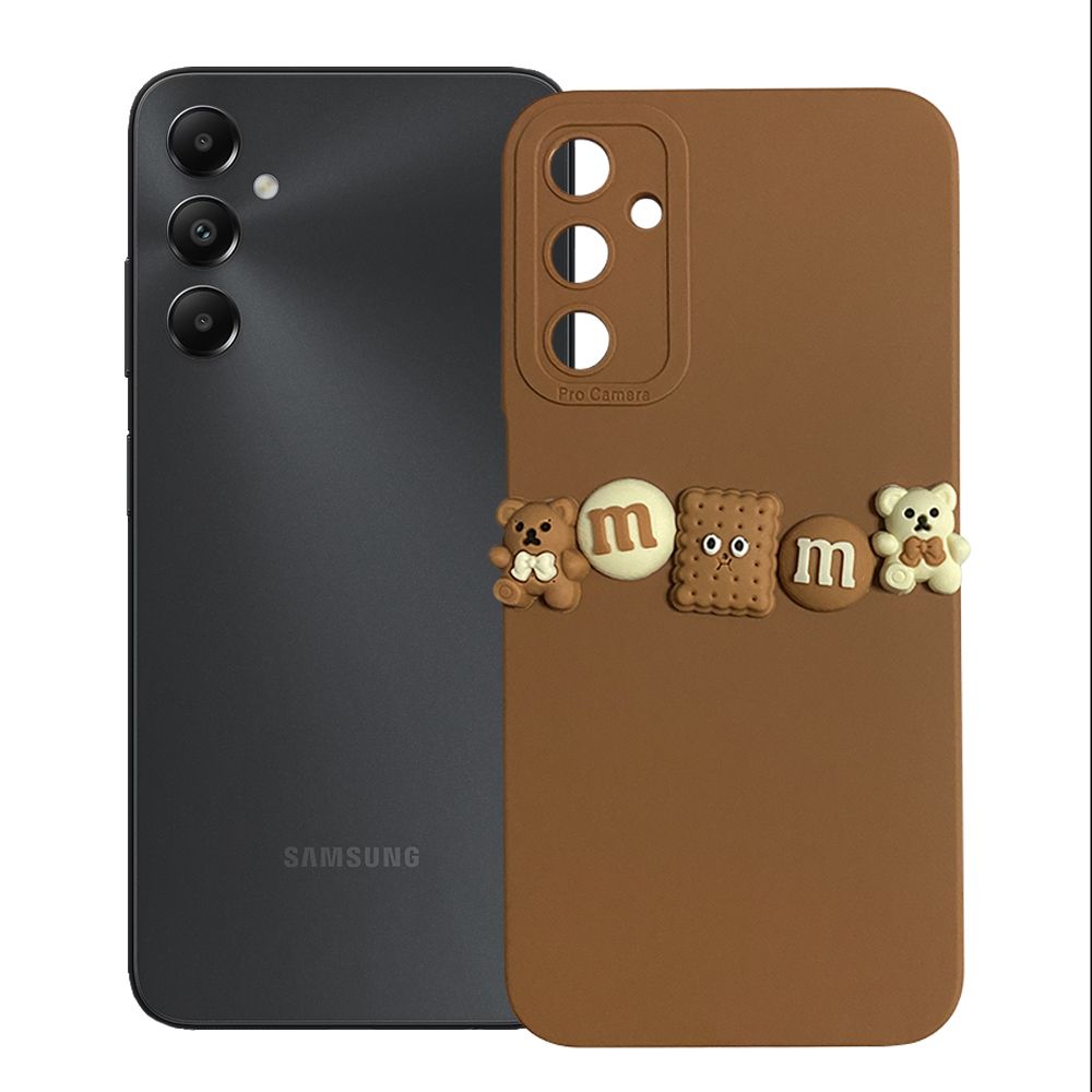 Samsung Galaxy A05s Kılıf 3D M Bear Kamera Korumalı Silikon Kapak