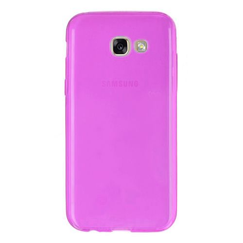 Samsung Galaxy A3 2017 (A320) Kılıf Soft Silikon Şeffaf-Pembe Arka Kapak