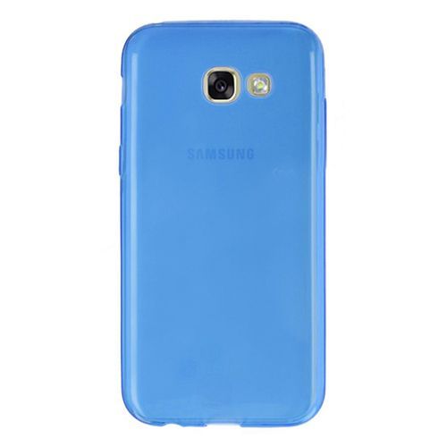 Samsung Galaxy A3 2017 (A320) Kılıf Soft Silikon Şeffaf-Mavi Arka Kapak