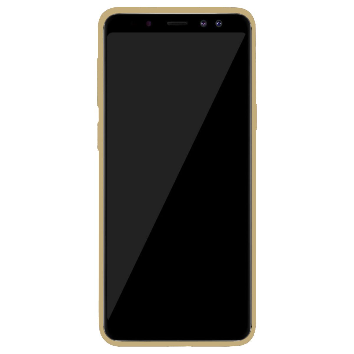 Samsung Galaxy A8 2018 (A530) Fırça Desen Silikon Arka Kapak Gold