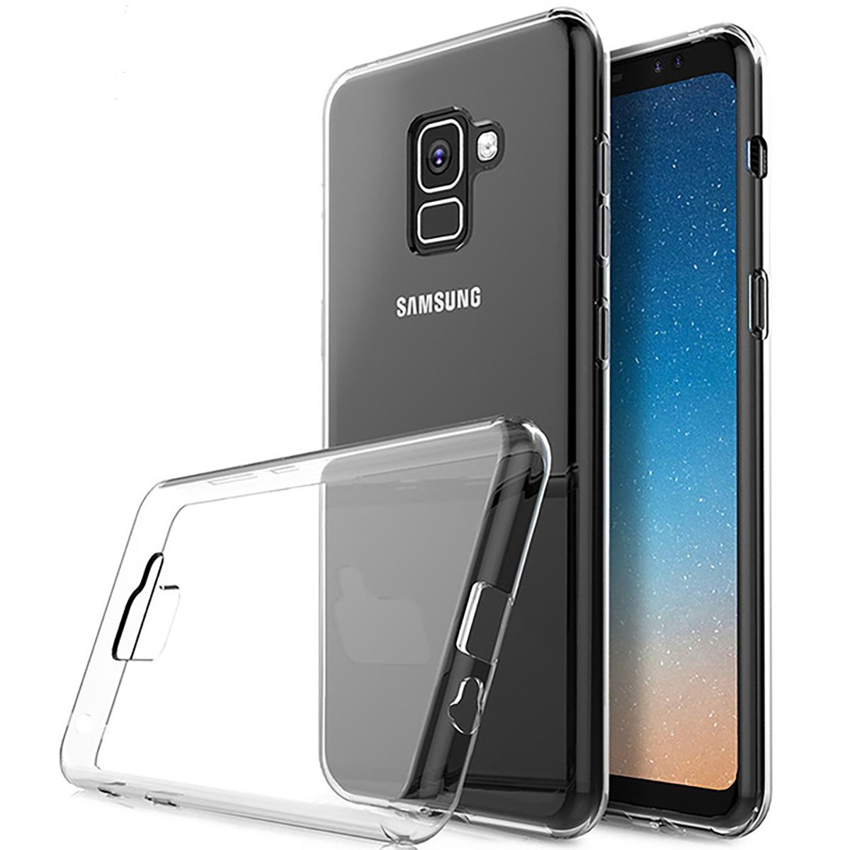 Samsung Galaxy A8 2018 (A530) Kılıf Soft Silikon Şeffaf Arka Kapak