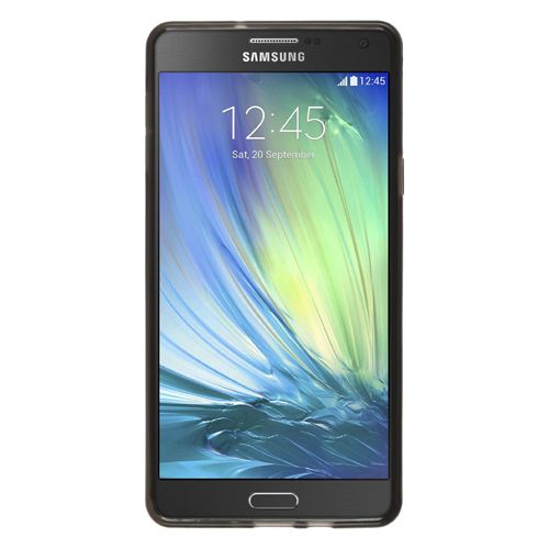 Samsung Galaxy A8 (A800) Kılıf Soft Silikon Şeffaf-Siyah Arka Kapak