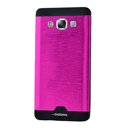 Samsung Galaxy E7 Metal Arka Kapak Motomo Pembe