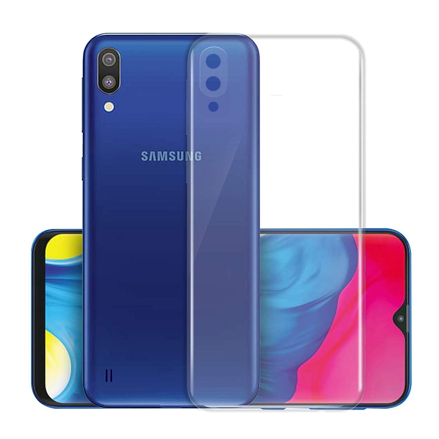 Samsung Galaxy M20 (M205) Kılıf FitCase Toz Koruma Tıpalı Şeffaf Arka Kapak