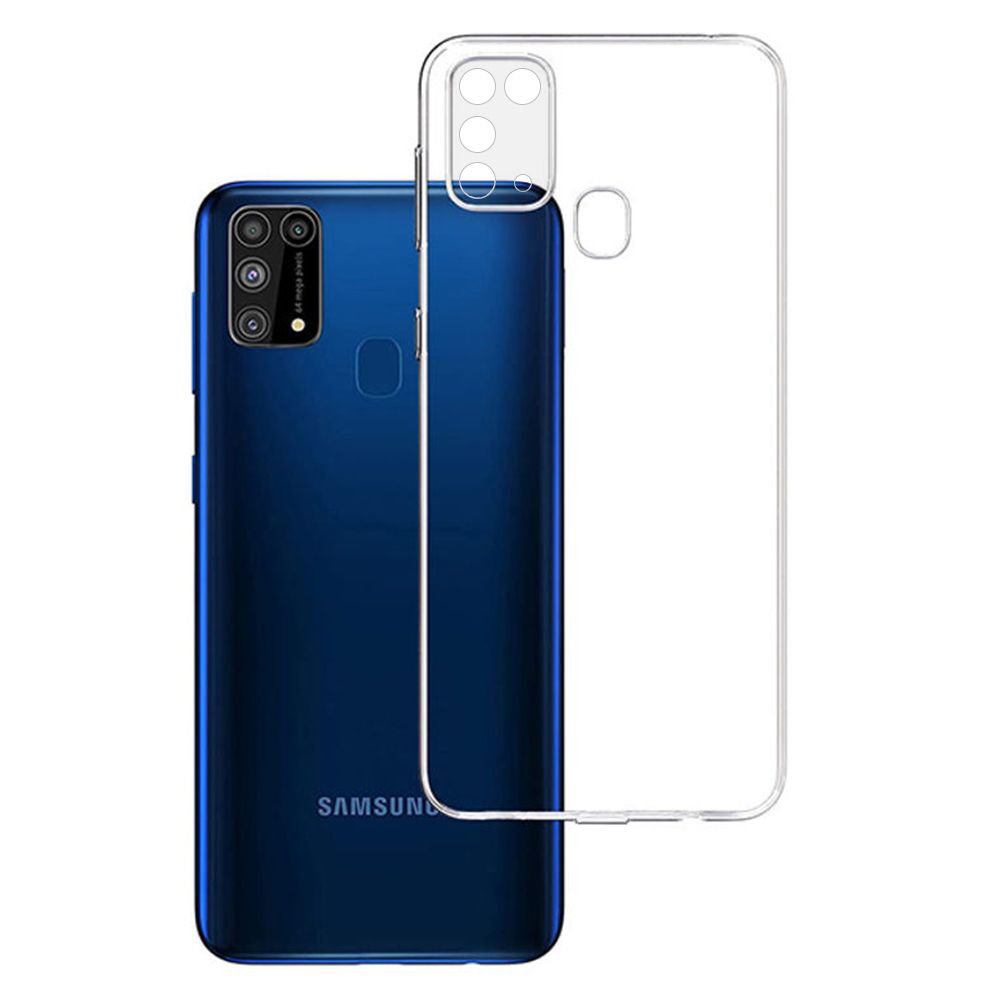 Samsung Galaxy M31 (M315) Kılıf FitCase Toz Koruma Tıpalı Şeffaf Arka Kapak