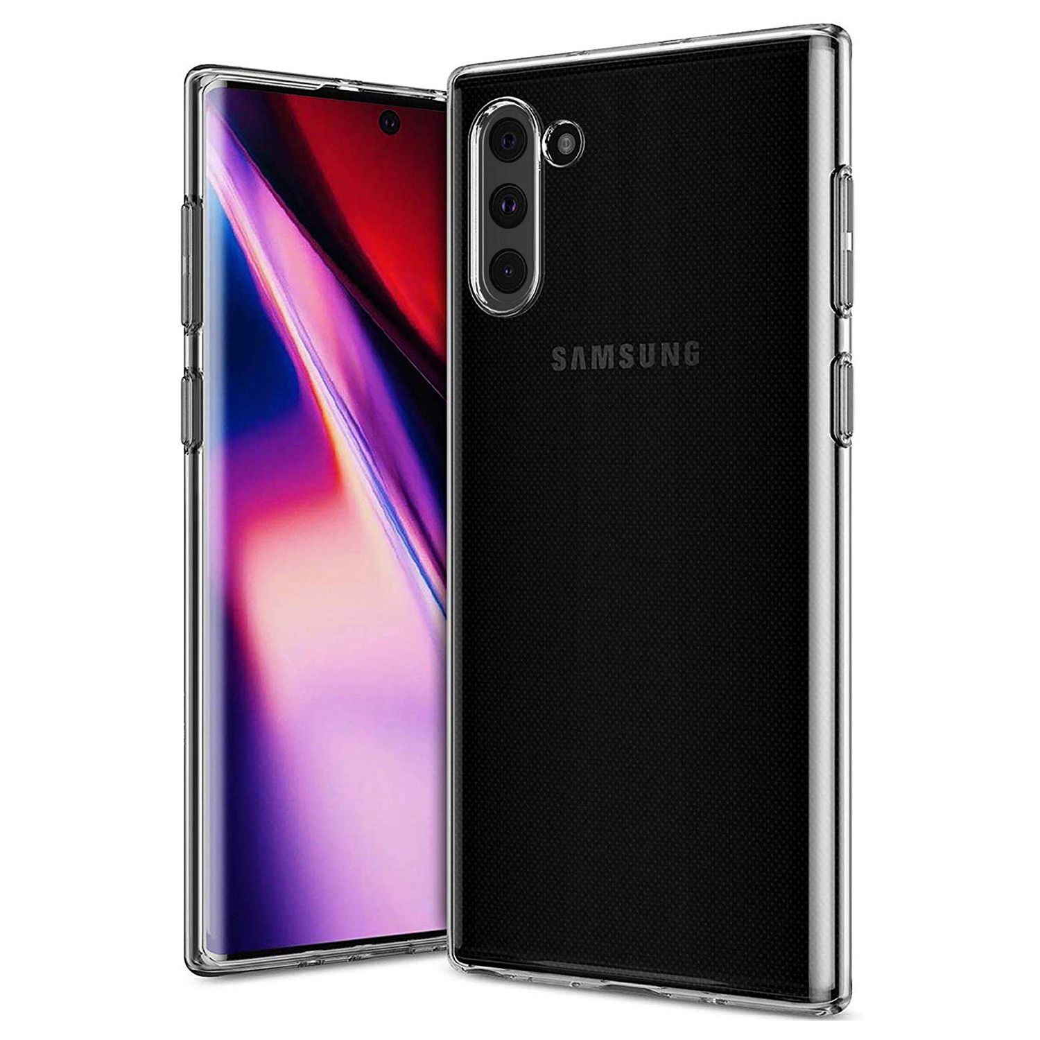 Samsung Galaxy Note 10 (N970) Kılıf FitCase Toz Koruma Tıpalı Şeffaf Arka Kapak