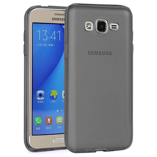 Samsung Galaxy On5 (G5520) Kılıf Soft Silikon Şeffaf-Siyah Arka Kapak