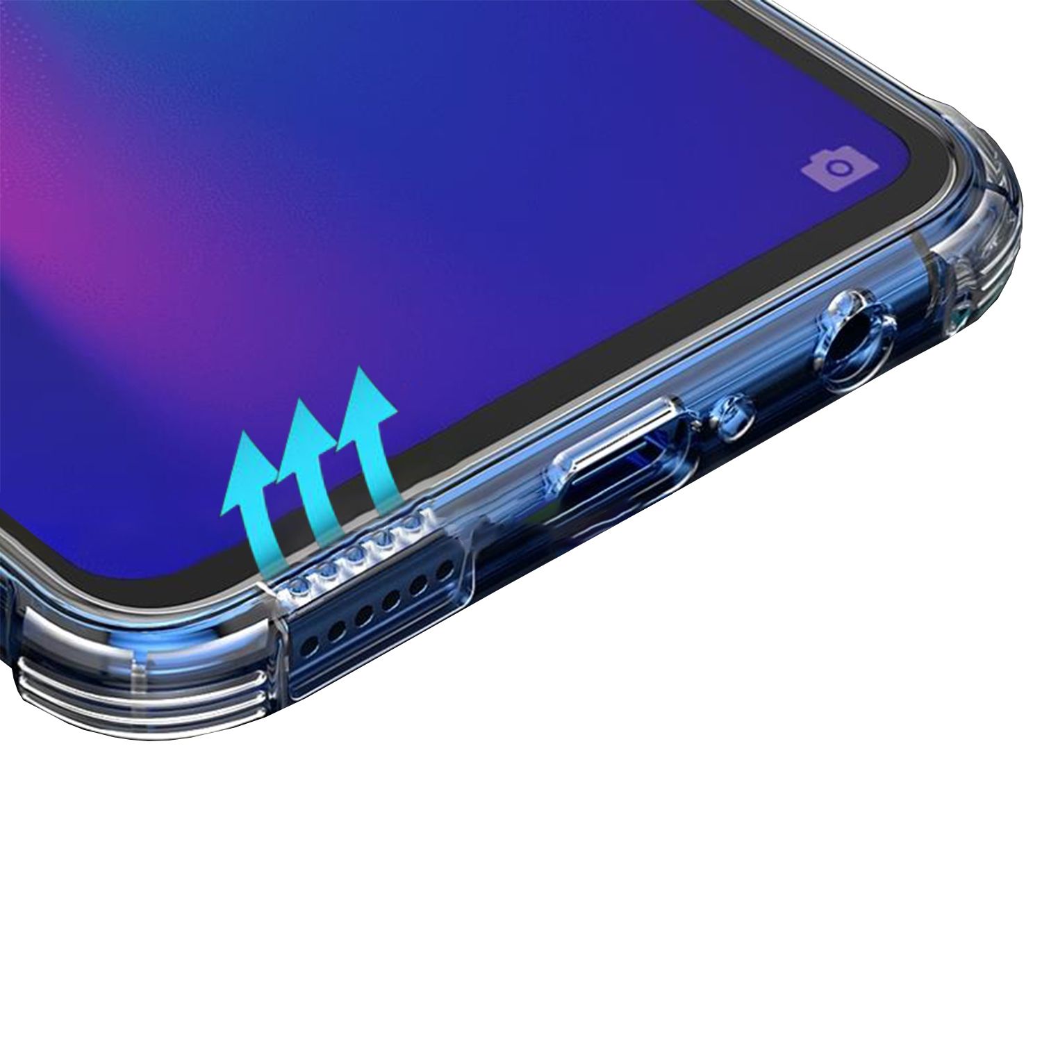 Samsung Galaxy S10 Kılıf Köşe Korumalı Şeffaf Silikon Kapak