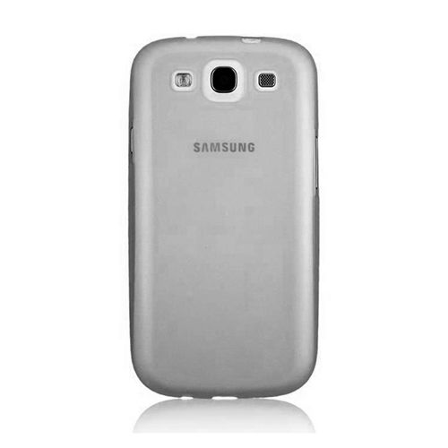 Samsung Galaxy S3 (I9300) Kılıf Soft Silikon Şeffaf-Siyah Arka Kapak