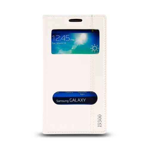 Samsung Galaxy S3 (I9300) Gizli Mıknatıslı Pencereli Magnum Kılıf Beyaz