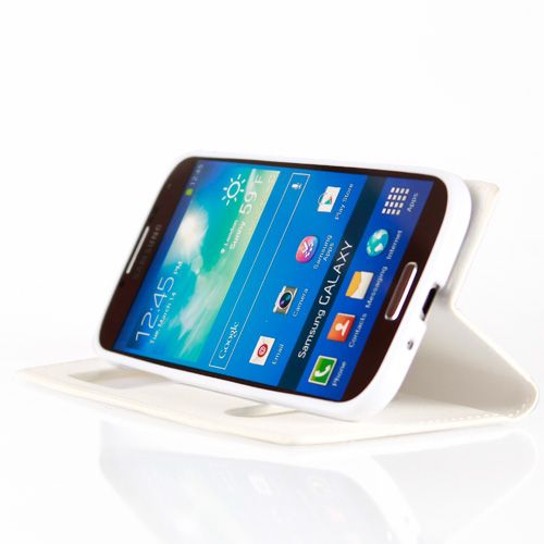 Samsung Galaxy S3 (I9300) Gizli Mıknatıslı Pencereli Magnum Kılıf Beyaz