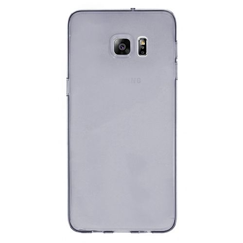 Samsung Galaxy S6 EDGE Plus (G928) Kılıf Soft Silikon Şeffaf-Siyah Arka Kapak