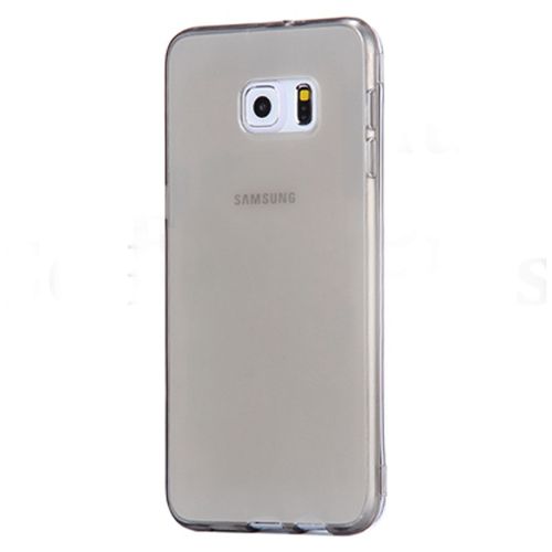 Samsung Galaxy S6 (G920) Kılıf Soft Silikon Şeffaf-Siyah Arka Kapak