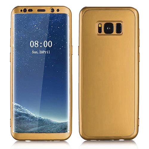 Samsung Galaxy S8 Plus 360 Derece Slim Premium Silikon Kılıf Gold