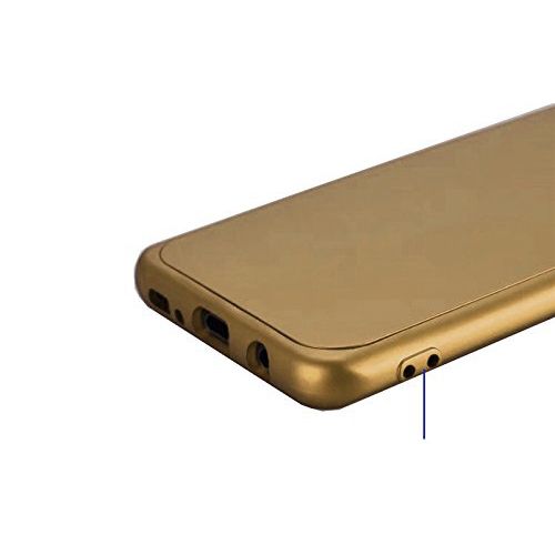 Samsung Galaxy S8 Plus 360 Derece Slim Premium Silikon Kılıf Gold