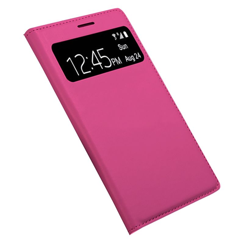 Samsung I9500 S4 Dikişli Cüzdanlı Kılıf ARIUM SKIN Pembe