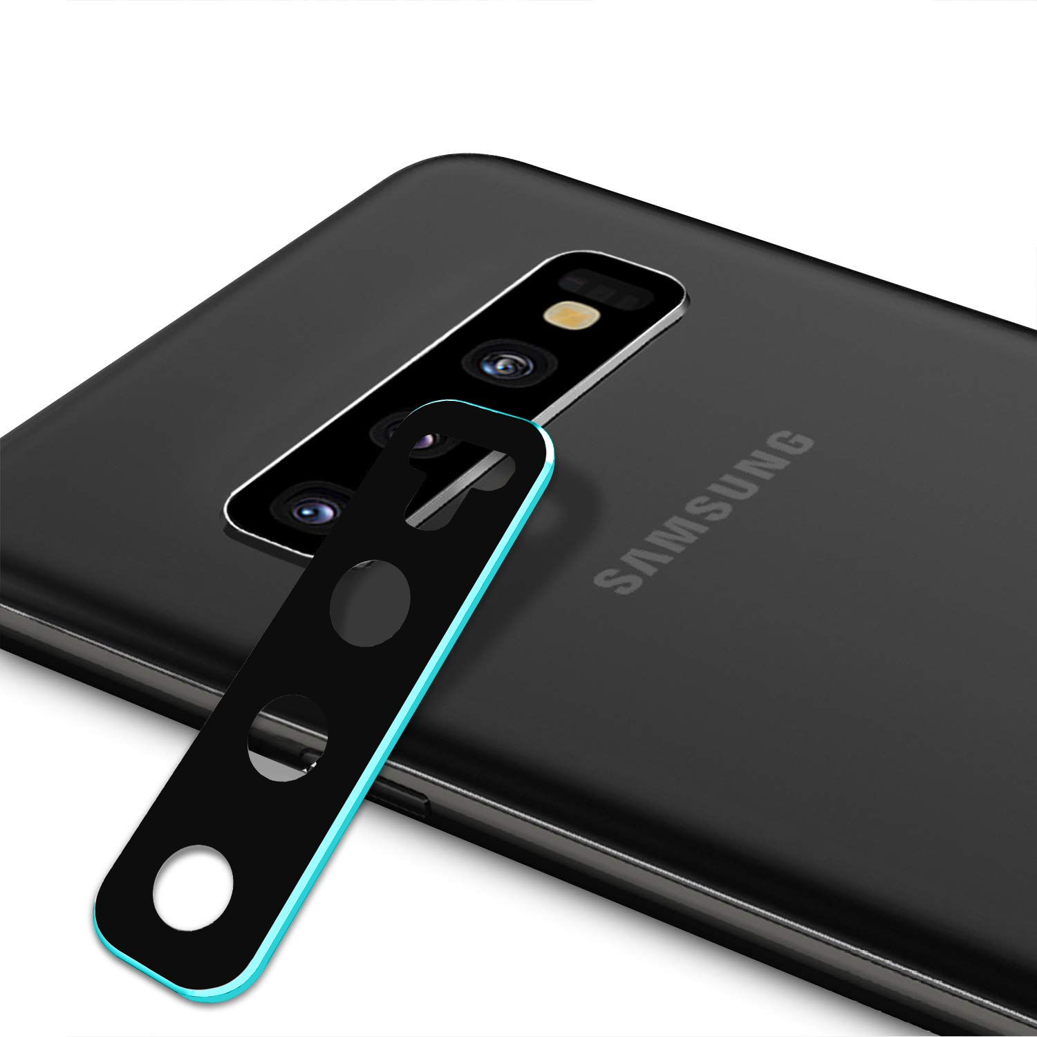 Samsung S10 Kamera Lens Koruyucu Metal Kenarlı Cam