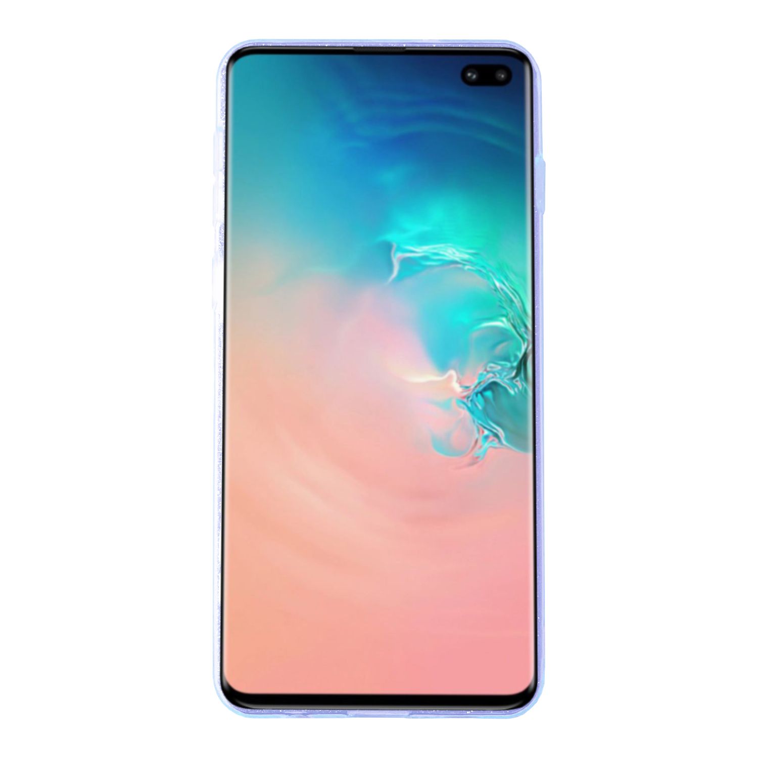 Samsung S10 Plus (G975) 3in1 Simli Silikon Arka Kapak Mor