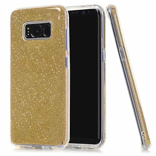 Samsung S8 Plus (G955) 3in1 Simli Silikon Arka Kapak Gold