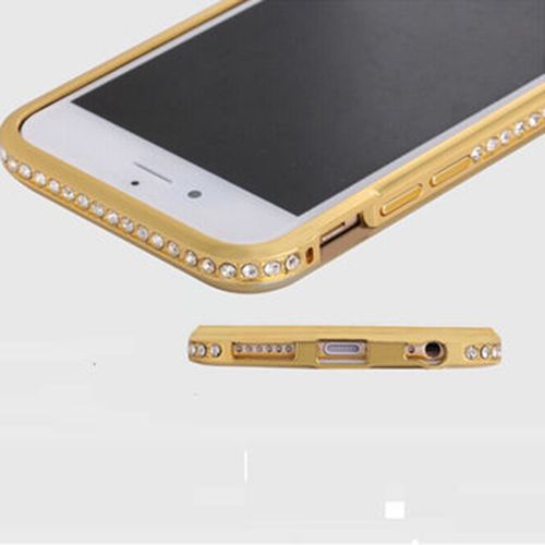 Shengo iPhone 6 Taşlı Arka Kapak ve Bumper Diamond Series Pembe